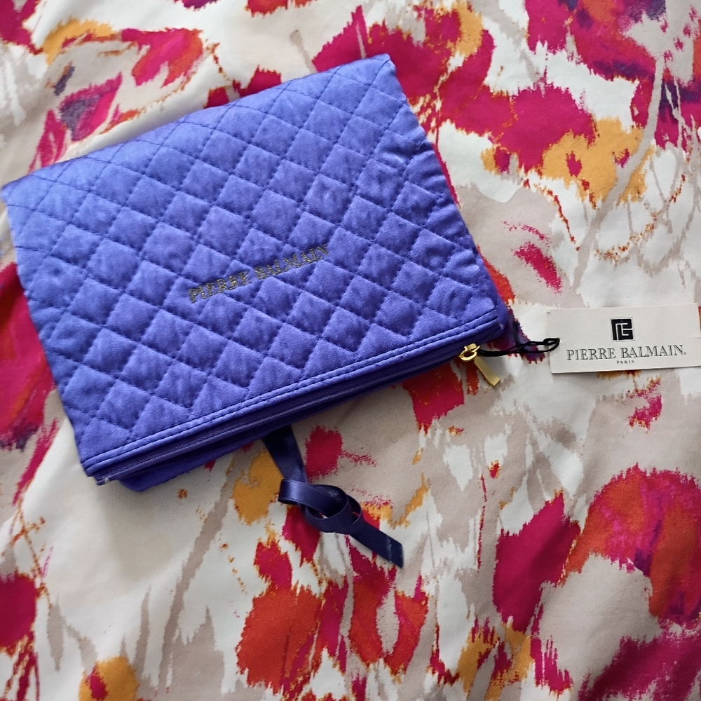 Pierre Balmain Quilted Purple Pouch